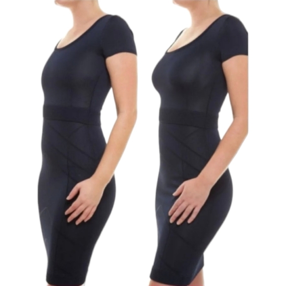 Spanx Slimplicity Open-Bust Mid-Thigh Bodysuit Slip Suit Black Size 1X - Picture 8 of 11
